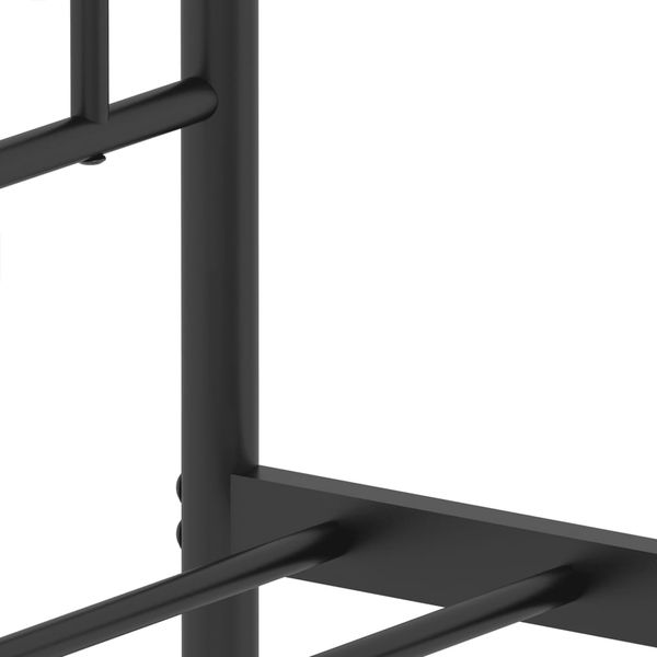 vidaXL Bettgestell mit Kopfteil Metall Schwarz 75x190 cm 374329 Bild 9