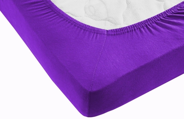 CLASS HOME COLLECTION Spannbettlaken Jersey Spannbettlaken Spannbetttuch 90x200 cm - 100x200 cm, 100 % Baumwolle, Gummizug: Praktisch mit Rundumgummizug, (1 Stück) Bild 2