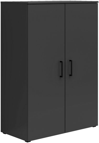 Carryhome 'MULTISTAURAUM' Kommode, Holznachbildung Anthrazit Graphit, 80 x 115 x 40 cm, mit 3 Fachböden