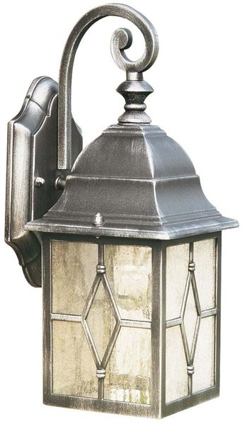 Wandleuchte, Silber, Schwarz, Aluminium, H 32,5 cm, GENOA