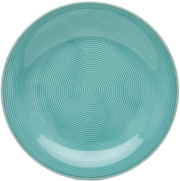 van Well Dessertteller Teller Set, Jive, Teller 21 cm, 6 Stück, (6 St), dezentes Spiraldekor, spülmaschinen-und mikrowellengeeignet