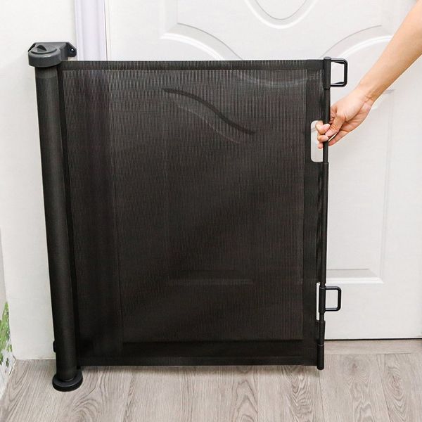 JEOBEST Treppenschutzgitter Türschutzgitter Ausziehbar 0-150CM Treppenschutz Absperrgitter, 1ST, Kinder-und Haustier-Schutzgitter, Sehr platzsparend,da ausziehbar