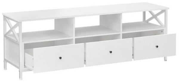 Vasagle Lowboard TV-Schrank, 3 Schubladen, Breite 147cm, Stahlgestell