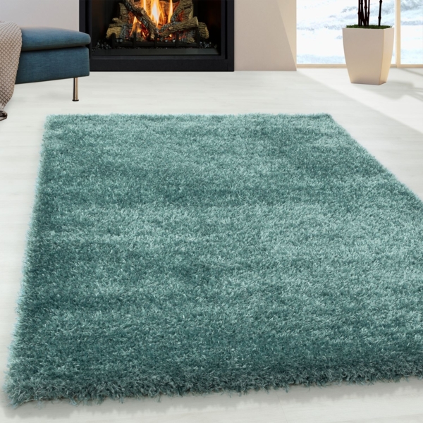 Hochflor Teppich Baquoa Läufer - 80x250 cm - Blau Bild 4