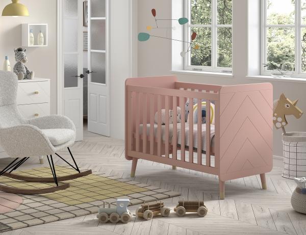 Babybett >BILLY< in Terra Rosa, MDF - 123,6x96x68cm (BxHxT)