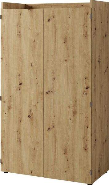 byLIVING Sekretär Janne/Artisan-Eiche-Optik/Office-Schrank mit 2 Türen/platzsparend/Grifflos/B 80, H 141, T 40 cm