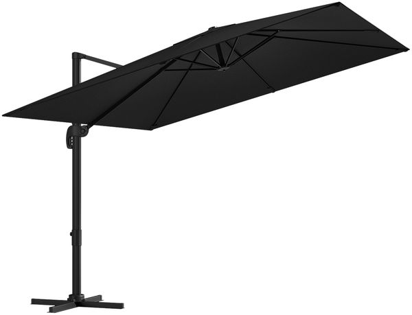 STEELSØN 'Lyrion' Sonnenschirm 300x300 cm quadratisch, neigbar und 360-Grad drehbar, schwarz, Ampelschirm inkl. Abdeckung, UV50+ Bild 11