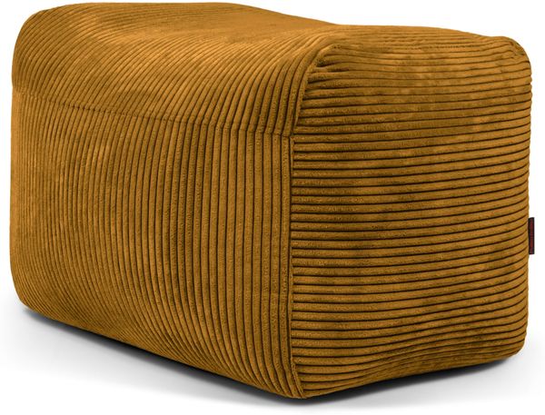 Sitzsack ‘Pouf Plus 70‘, Bezugstoff - Waves, 100% Polyester, Mustard, 45x60x70 cm cm.
