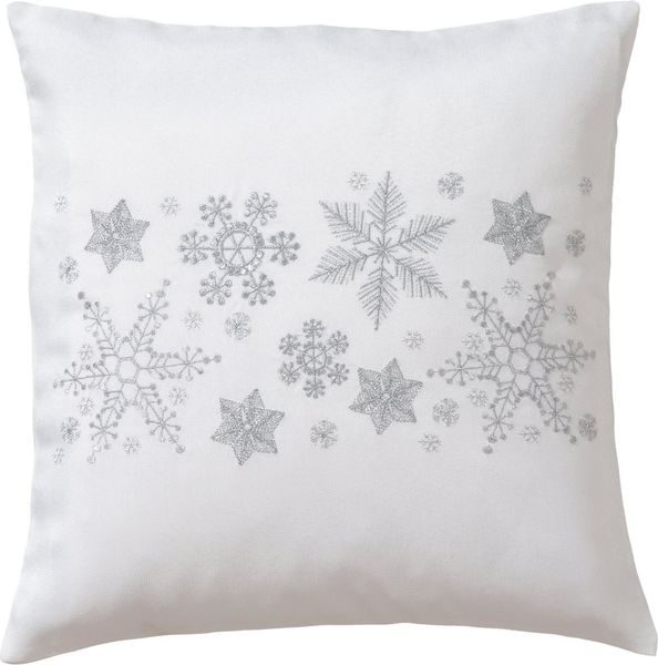 Dreams Kissenbezug Schneeflocke, Weihnachtsdeko, (2 Stück), mit aufwendiger Stickerei