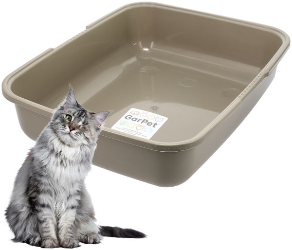 Katzenklo ohne Deckel Big Katzenklo XXL Katzentoilette moderne Schalentoilette ohne Deckel Katzen Klo Offen Katzentoiletten Kaninchen Toilette Eckig
