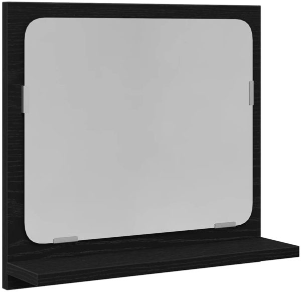 vidaXL Badspiegel Schwarz Eichen-Optik 40x10,5x37 cm Holzwerkstoff 862524