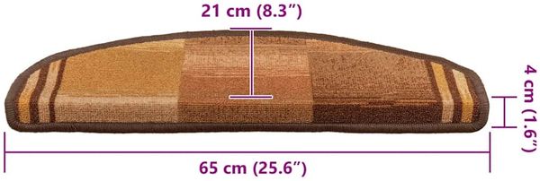 vidaXL Treppenmatten Selbstklebend 15 Stk. Braun 65x21x4 cm 322413 Bild 9