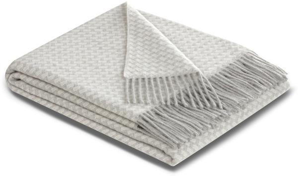 Biederlack Plaid Vivo|130x170 cm| silver