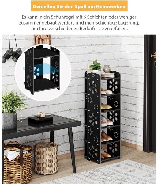 NAIMP Schuhregal Verstellbare Pflaumenblüte Schuhregal für Flur, Eingang, Wohnzimmer