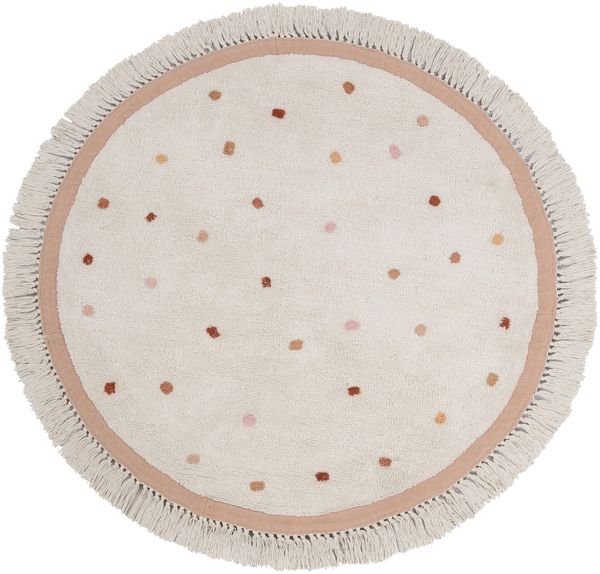 Tapis Petit Valerie Teppich 130 x 130 cm Weiß off