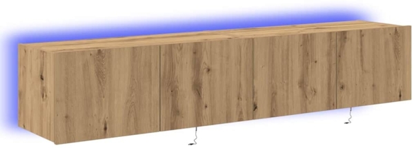 vidaXL TV-Wandschrank Wandmontiert 2 pcs Artisan-Eiche 80 x 35 x 31 cm 863107