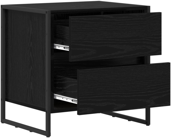 vidaXL Nachttisch Schwarz Eichen-Optik 50 x 39,5 x 50 cm Holzwerkstoff 886678 Bild 9