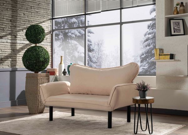 2-Sitzer-Schlafsofa, 'Chatto ', 75 x 70 x 150, Creme