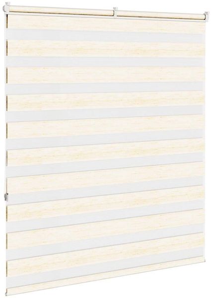 vidaXL Doppelrollo Marmorbeige 130x150cm Stoffbreite 125,9 cm Polyester 4014657 Bild 4