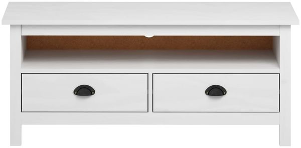 vidaXL TV-Schrank Hill Range Weiß 110 x 40 x 47 cm Kiefer Massivholz [288924] Bild 2