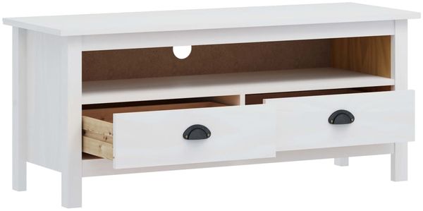 vidaXL TV-Schrank Hill Range Weiß 110 x 40 x 47 cm Kiefer Massivholz [288924] Bild 3