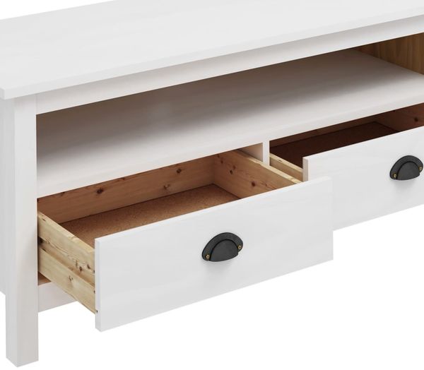 vidaXL TV-Schrank Hill Range Weiß 110 x 40 x 47 cm Kiefer Massivholz [288924] Bild 8
