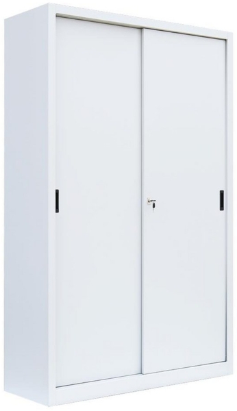 Steelboxx Schiebetürenschrank Lüllmann® Schiebetürenschrank, 5 OH, 1950 x 1200 x 450 mm (1-St) Komplett verschweißt und montiert - keine Montage erforderlich