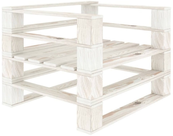 vidaXL Outdoor-Sessel Paletten Holz Weiß 49332