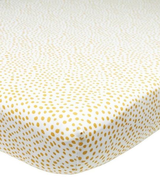 Meyco Home Spannbettlaken Cheetah Honey Gold, Jersey, Gummizug: Rundum, (1 Stück), 90x200 cm