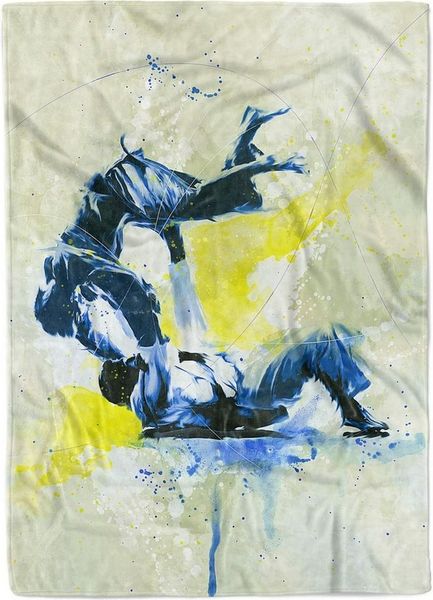 Sinus Art Handtücher SplashArt Sport Handtuch Strandhandtuch Saunatuch Kuscheldecke Kunstvoll Judo III Sportha, Baumwolle-Polyester-Mix (1-St), Handtuch