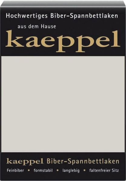 Kaeppel Biber Spannbettlaken Einfarbig Silber 180x200 cm - 200x200 cm
