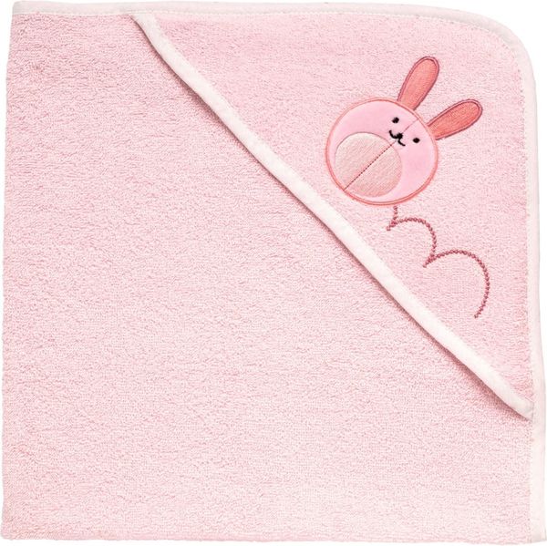 Chicco Handtuch mit Kapuze, aus weichem Schaumstoff, mit zarter Stickerei, feine Materialien, 100% reine Baumwolle, 0 Monate+, Rosa