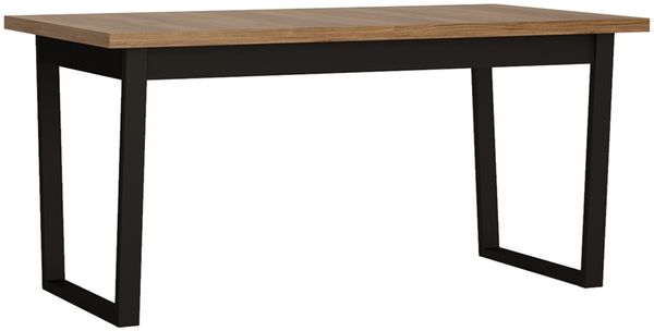 Esstisch ausziehbar 160-240 cm BRISTOL-129 in Catania Eiche Nb. mit schwarz, B/H/T ca. 160-240/78/90 cm