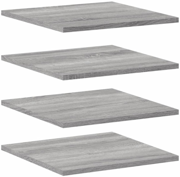 vidaXL Wandregale 4 Stk. Grau Sonoma 40x40x1,5 cm Holzwerkstoff 838215