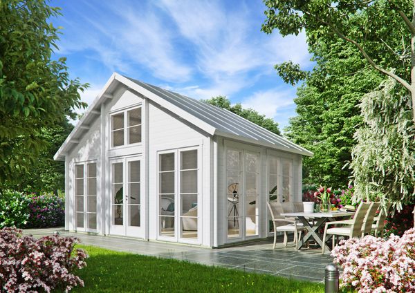 Fjordholz Gartenhaus Modell Bern 44 Farblos