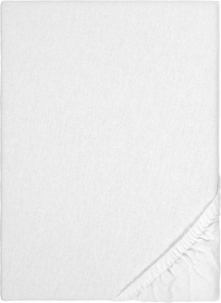 biberna Sleep & Protect 0808421 Stretchmolton Spannbetttuch, weiss, 1x 140x200 cm