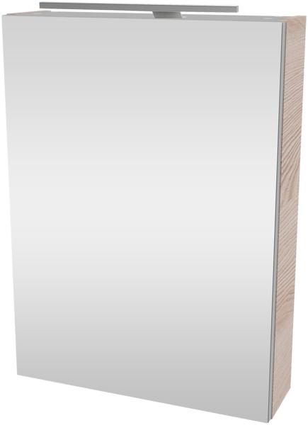 Fackelmann SBC B.CLEVER Gäste-WC Spiegelschrank 50 cm, Braun hell, links