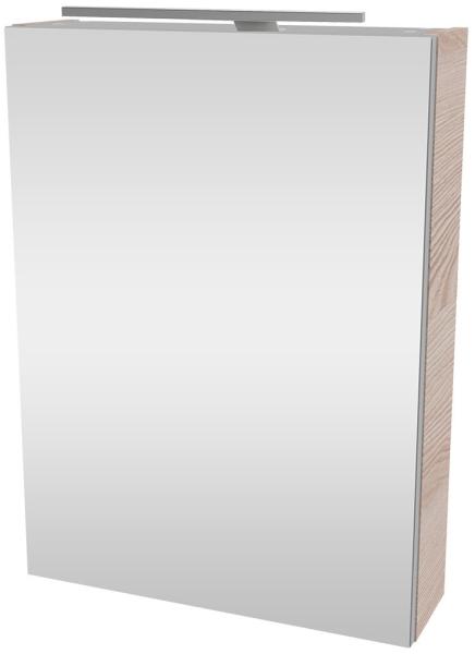 Fackelmann SBC B.CLEVER Gäste-WC Spiegelschrank 50 cm, Braun hell, links