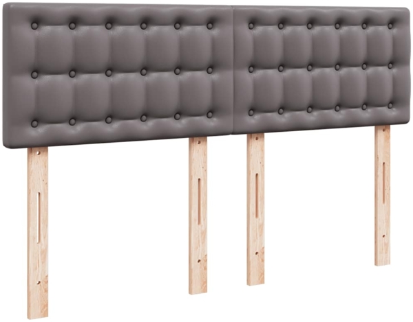 vidaXL Ottoman-Bett mit Matratze Grau 140x190 cm Kunstleder 3311306 Bild 8