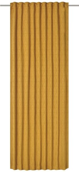 ELBERSDRUCKE Vorhang Gardine mit verdeckten Schlaufen Sunny curry 255x140cm blickdicht (1 St), blickdicht