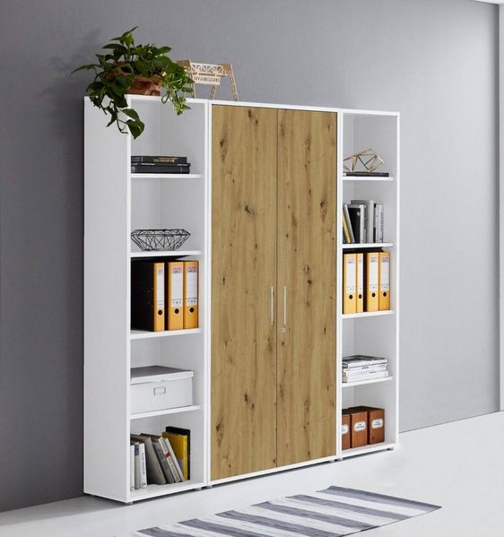 BMG Möbel Aktenschrank Office Edition 3 (Schrankwand Set, 3tlg) abschließbar, matt oder Hochglanz lackiert