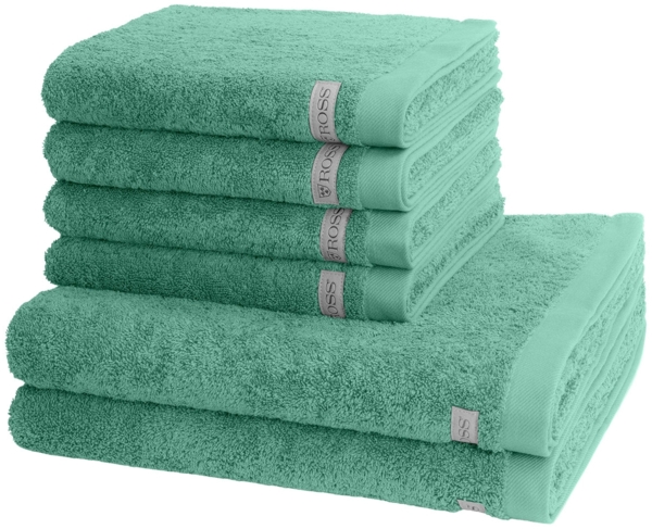 Ross Sinfonie 6 tlg. Frottier-Set - 4 X Handtuch (50 X 100cm), 2 X Duschtuch (70 X 140cm) - 500 g/m2 - Karibik