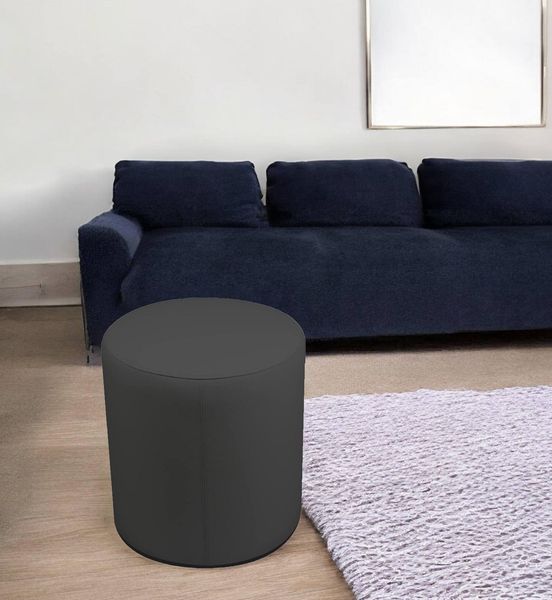 Talamo Italia - Pouf Abate, Mehrzwecksessel, Sitzsack, Hockerhocker, Made in Italy, 40x40 h42 cm, Dunkelgrau