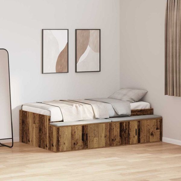 vidaXL Bettrahmen mit Speicher Artisan-Eiche 70 x 190 cm Holzwerkstoff 3335220