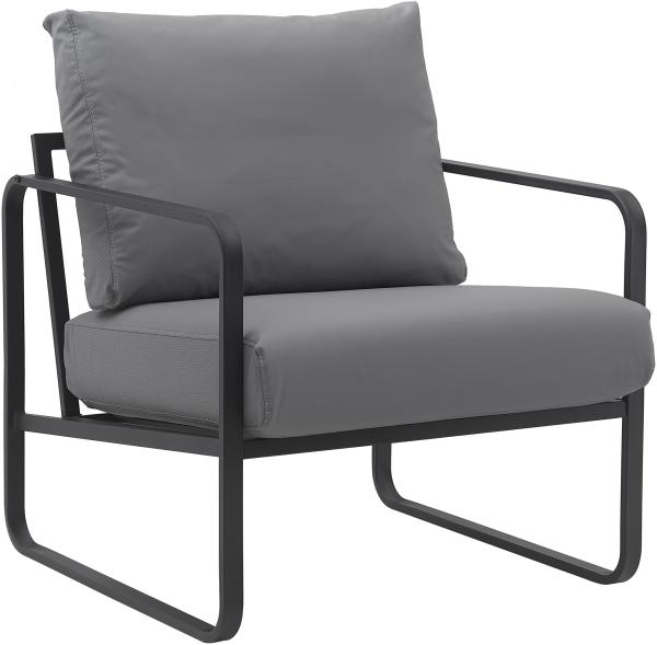 CLP Lounger Manea mit Metallgestell,grau Kunstleder