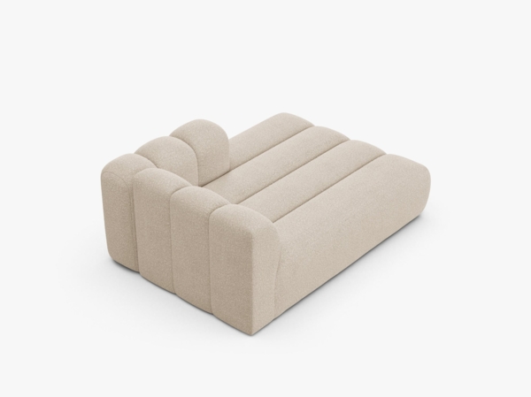 Micadoni Recamiere Lupine 2-Sitzer Rechts Boucle Baloo Beige Bild 3