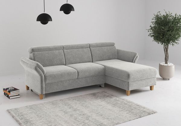 Home affaire Ecksofa Glendale, L-Form, inkl. Kopfteilverstellung, wahlweise mit Vorziehsitz und Bettkasten