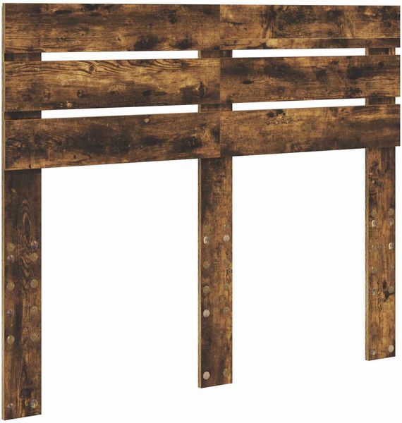 vidaXL Bettrahmen Geräucherte Eiche 120 x 200 cm Massives Kiefernholz 3411435 Bild 6