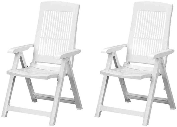 Tampa SET 2 x Klappsessel weiß