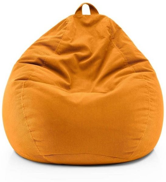 Lumaland Sitzsack Comfort Line Sitzsack Fein Cord M, 120 L - bequemer Indoor Sofa Sessel, ideal zum Pouf - EPS Perlen Bean Bag mit Füllung - Indoor Sitzsessel Bild 2